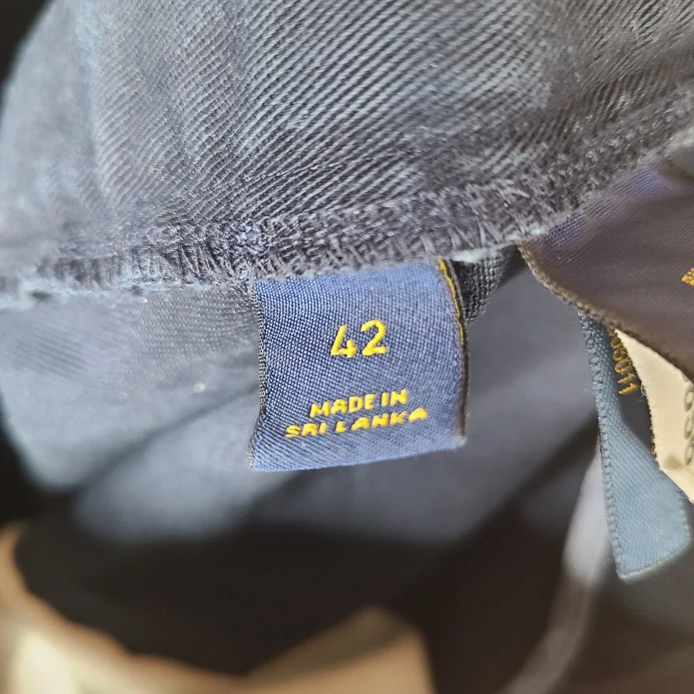 Polo Ralph Lauren Shorts Mens 42 Navy Blue Classic Fit 6 Cotton Chino Flat Front
